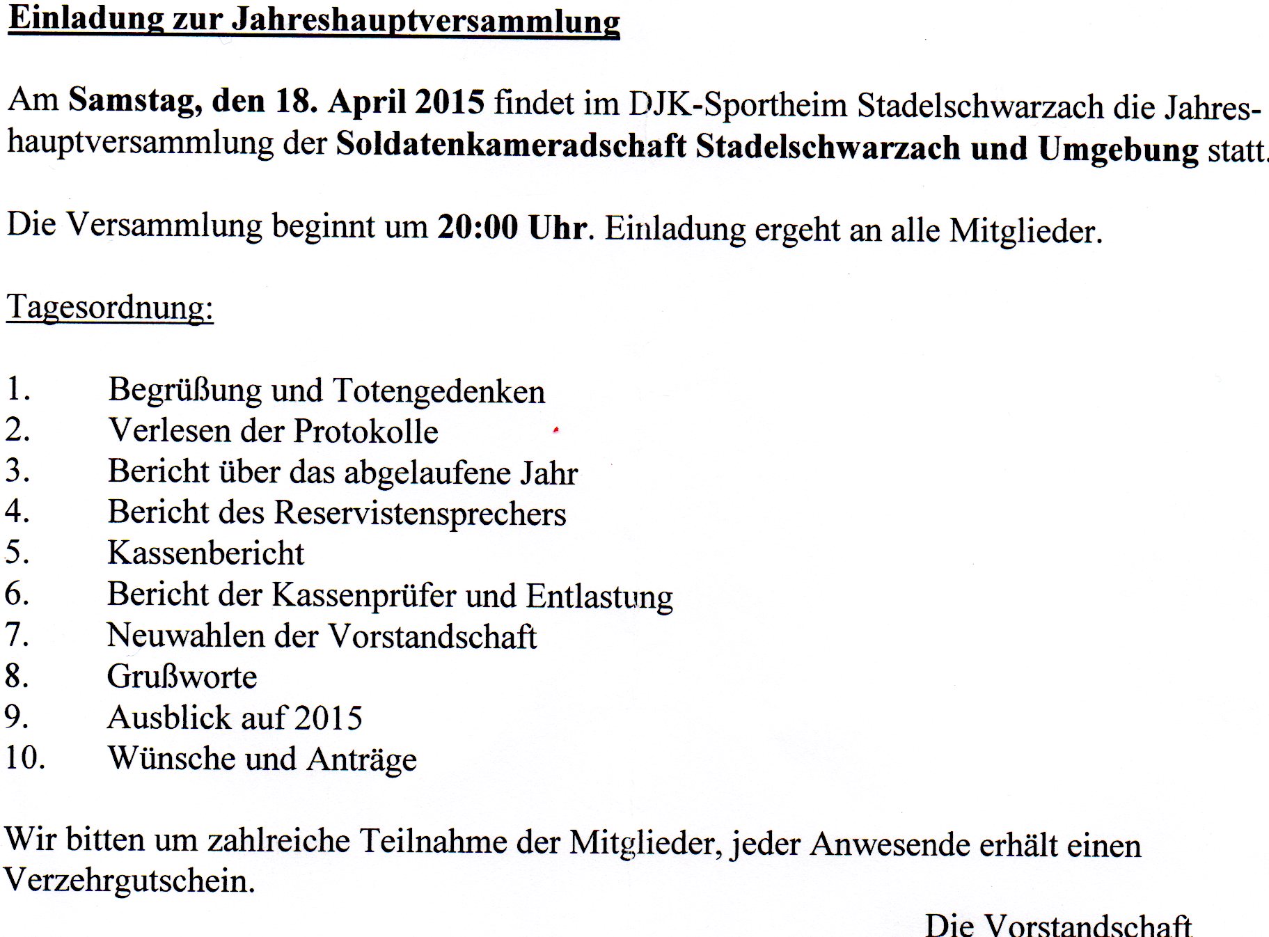 Einladung Stadelschwarzach 2015